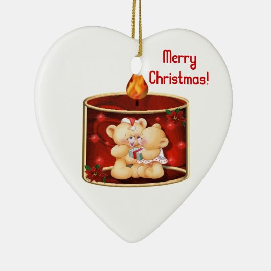 kerstversiering keramisch ornament (Rechts)