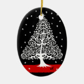 kerstversiering keramisch ornament (Voorkant)