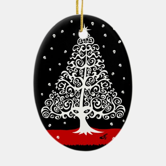 kerstversiering keramisch ornament (Achterkant)