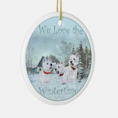 kerstversiering keramisch ornament (Rechts)