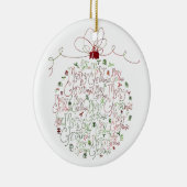 kerstversiering keramisch ornament (Rechts)