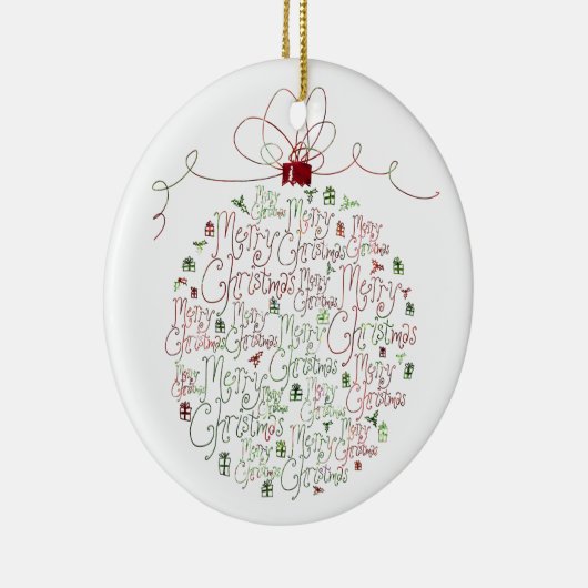 kerstversiering keramisch ornament (Rechts)