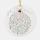 kerstversiering keramisch ornament (Voorkant)