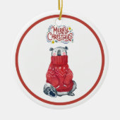 kerstversiering keramisch ornament (Voorkant)