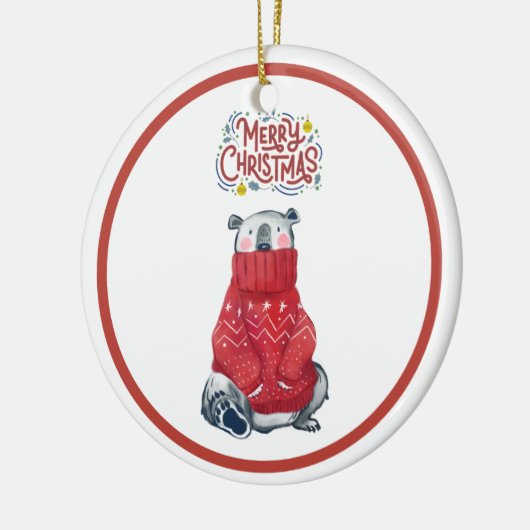 kerstversiering keramisch ornament (Links)