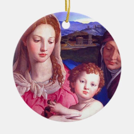 kerstversiering keramisch ornament (Voorkant)