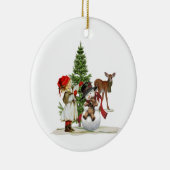 kerstversiering keramisch ornament (Rechts)