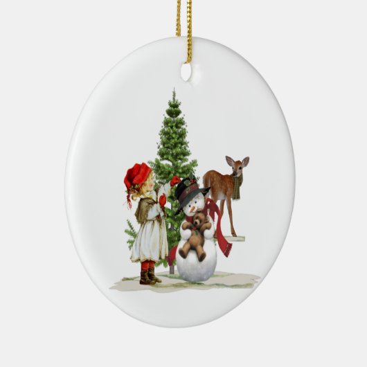 kerstversiering keramisch ornament (Rechts)