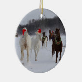 kerstversiering keramisch ornament (Rechts)