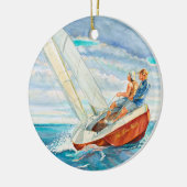 Kerstversiering Keramisch Ornament (Links)