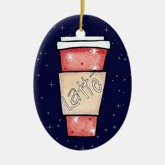 kerstversiering keramisch ornament (Voorkant)