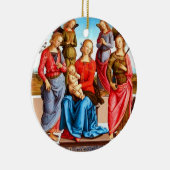 kerstversiering keramisch ornament (Rechts)