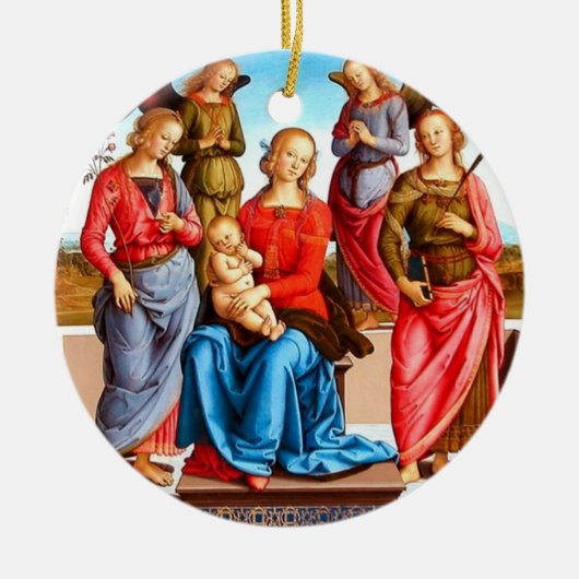 kerstversiering keramisch ornament (Voorkant)