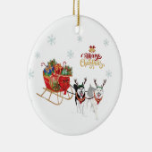 kerstversiering keramisch ornament (Rechts)