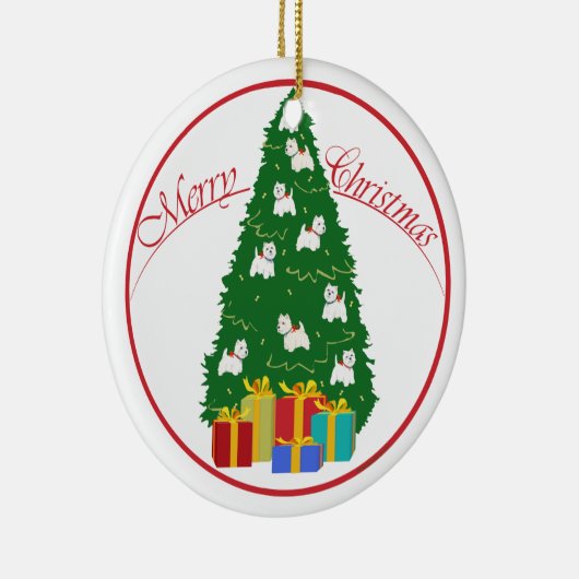 kerstversiering keramisch ornament (Rechts)