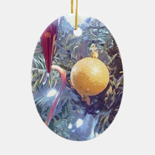 Kerstversiering Keramisch Ornament (Achterkant)