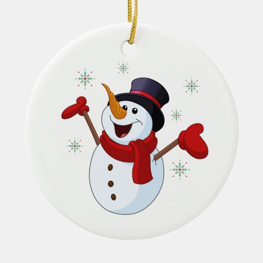 kerstversiering keramisch ornament (Voorkant)