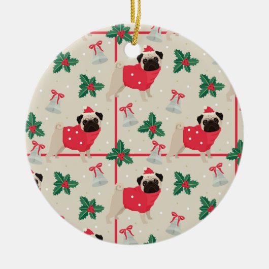 kerstversiering keramisch ornament (Voorkant)