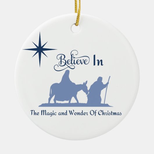 kerstversiering keramisch ornament (Voorkant)