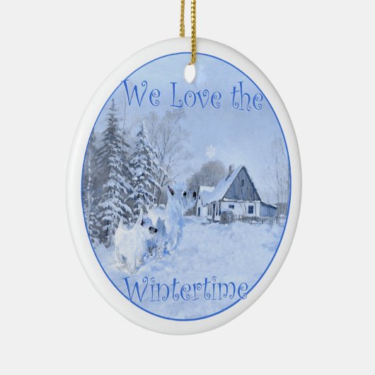 kerstversiering keramisch ornament (Rechts)