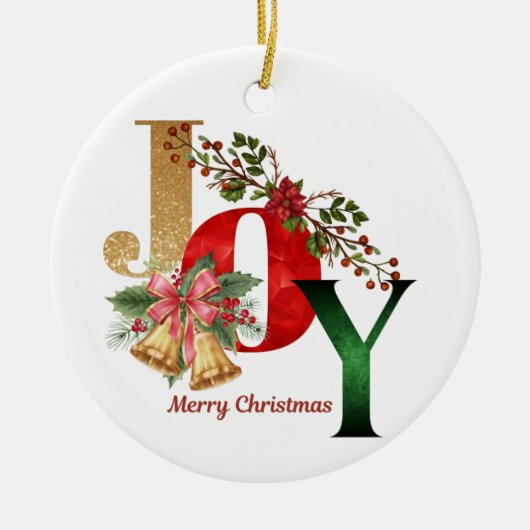 kerstversiering keramisch ornament (Voorkant)