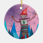 Kerstversiering Keramisch Ornament (Voorkant)