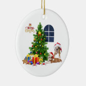 kerstversiering keramisch ornament (Rechts)