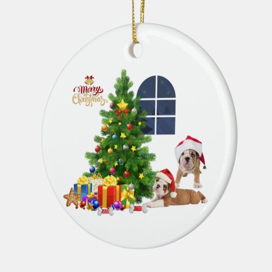 kerstversiering keramisch ornament (Links)
