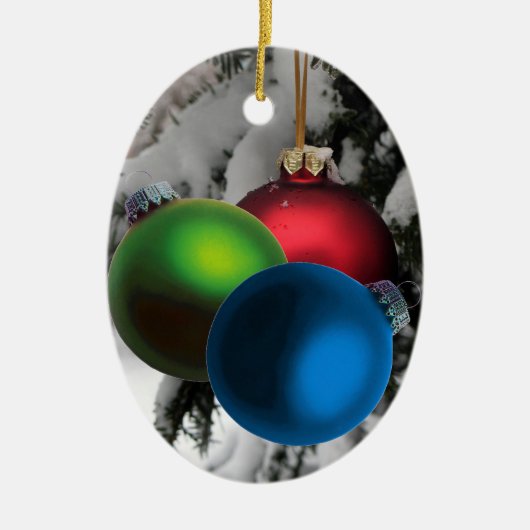 kerstversiering keramisch ornament (Voorkant)
