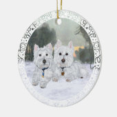 kerstversiering keramisch ornament (Links)