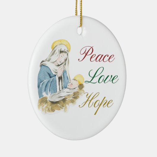 kerstversiering keramisch ornament (Rechts)