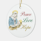 kerstversiering keramisch ornament (Links)