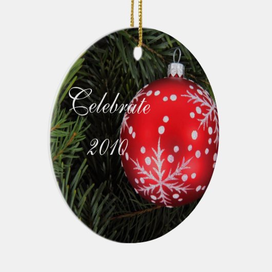 kerstversiering keramisch ornament (Rechts)