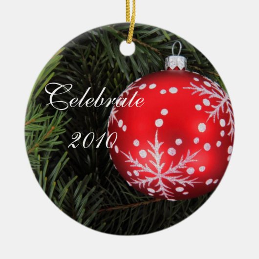 kerstversiering keramisch ornament (Voorkant)