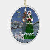 kerstversiering keramisch ornament (Rechts)