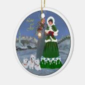 kerstversiering keramisch ornament (Links)