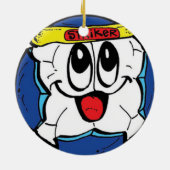 kerstversiering keramisch ornament (Achterkant)