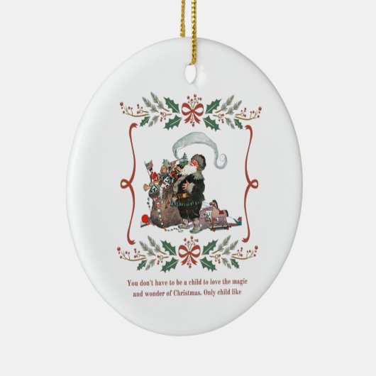 kerstversiering keramisch ornament (Rechts)