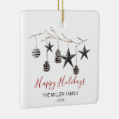 kerstversiering keramisch ornament (Rechts)