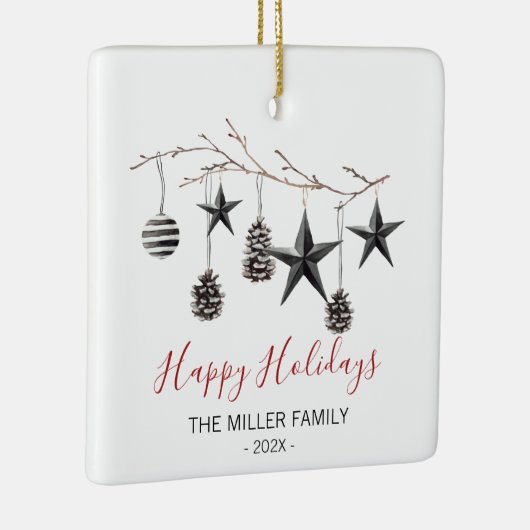 kerstversiering keramisch ornament (Rechts)