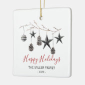 kerstversiering keramisch ornament (Links)