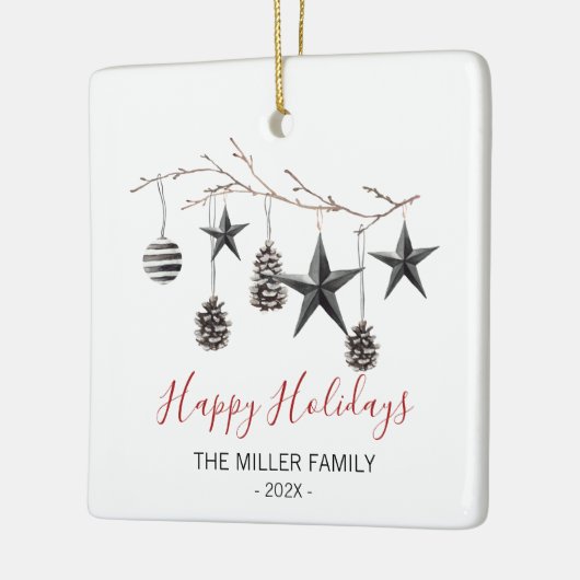 kerstversiering keramisch ornament (Links)