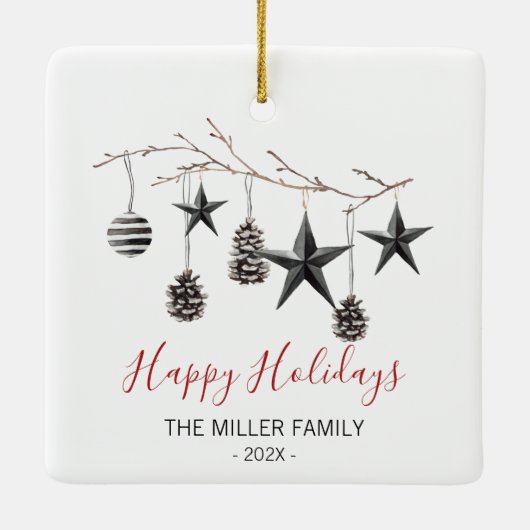 kerstversiering keramisch ornament (Achterkant)