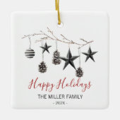 kerstversiering keramisch ornament (Voorkant)