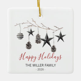 kerstversiering keramisch ornament