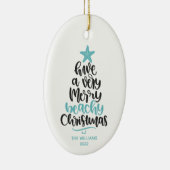 kerstversiering keramisch ornament (Rechts)