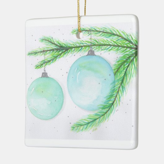 kerstversiering keramisch ornament (Links)