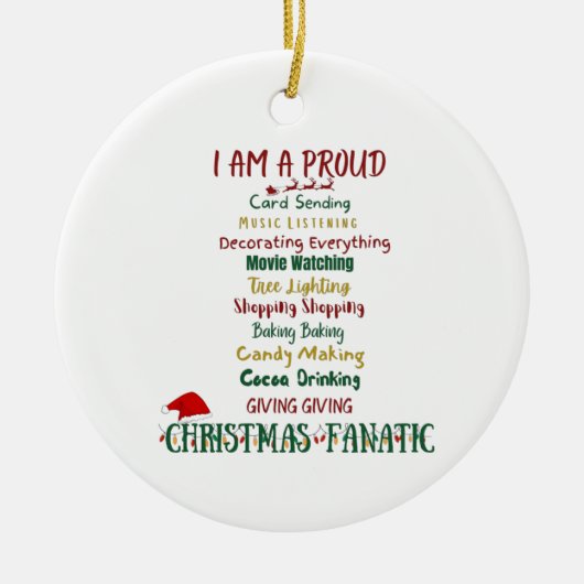 kerstversiering keramisch ornament (Voorkant)