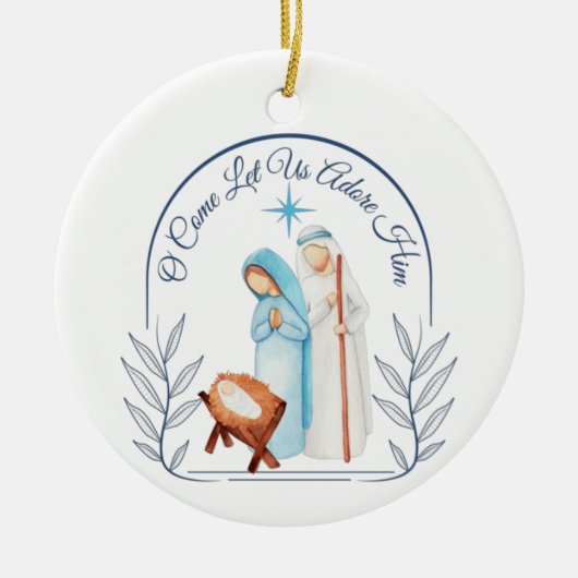 kerstversiering keramisch ornament (Voorkant)