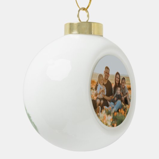 kerstversiering keramische bal ornament (Links)